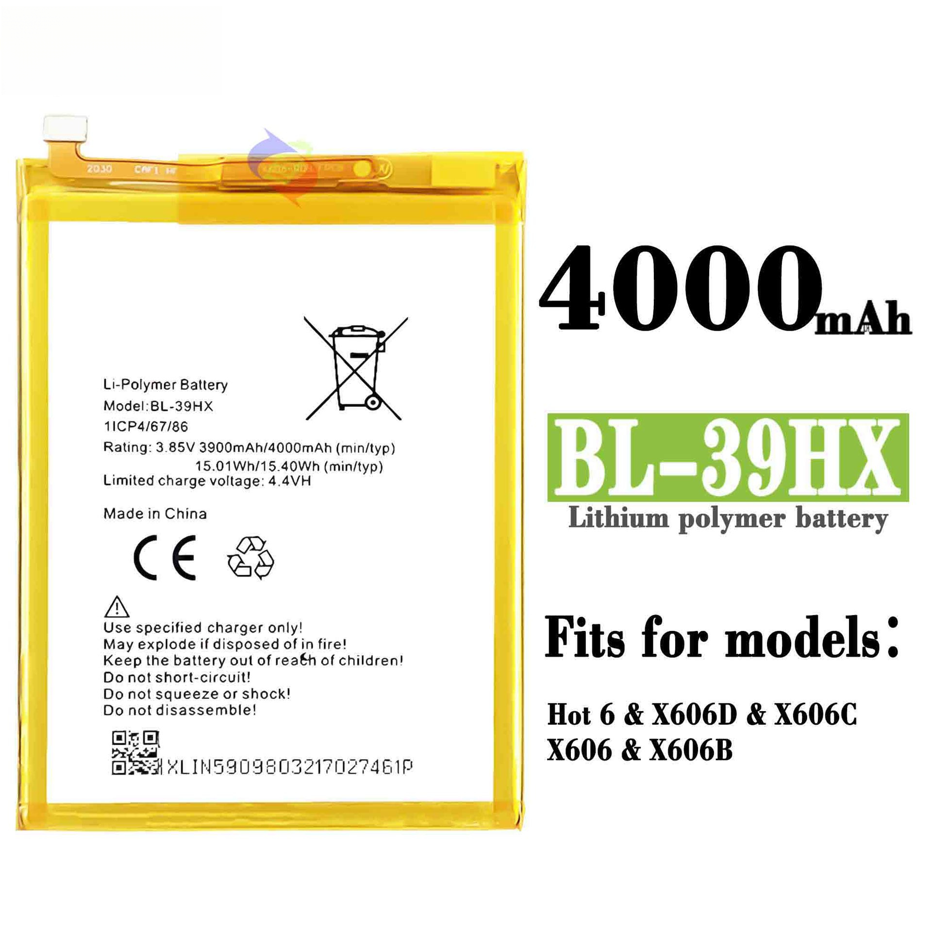 Suitable for Transsion Infinix X606/Hot 6 Phone 39HX Neutral Built-in Battery Large Capacity Brand New