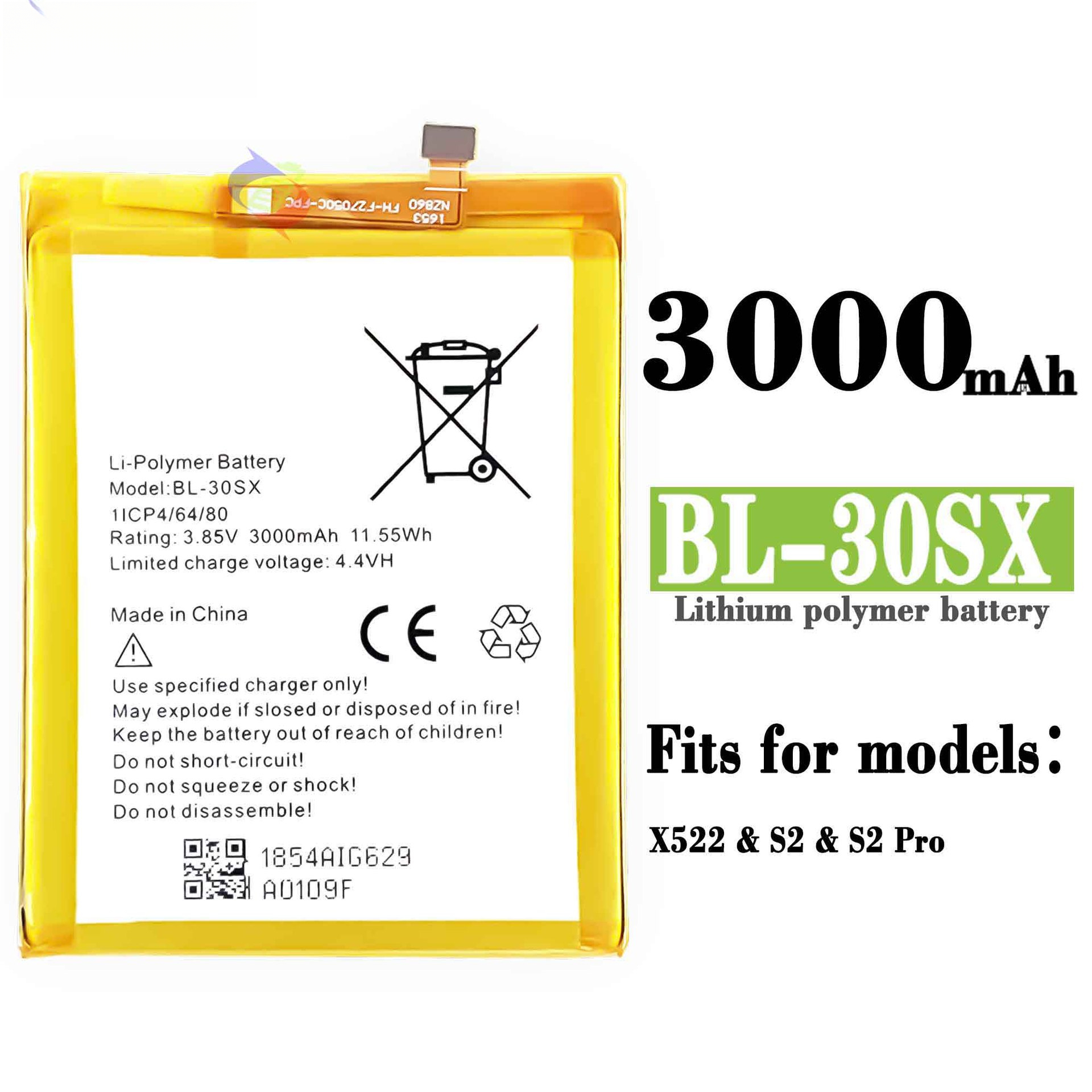 Suitable for Transsion Infinix X522/S2/S2 Pro Phone Battery BL-30SX