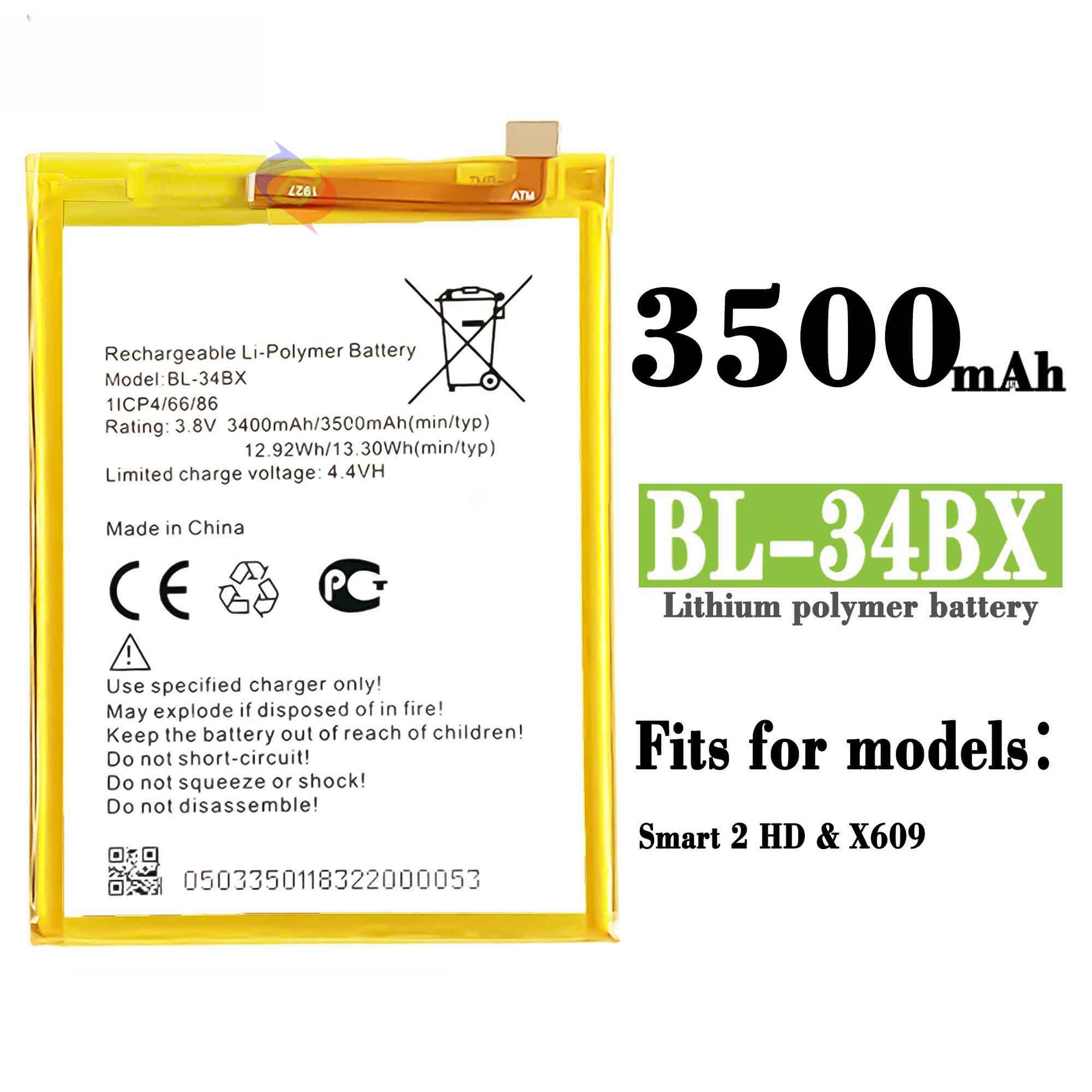 Suitable for Transsion Infinix Smart 2 HD X609 BL-34BX Large Capacity Built-in Battery