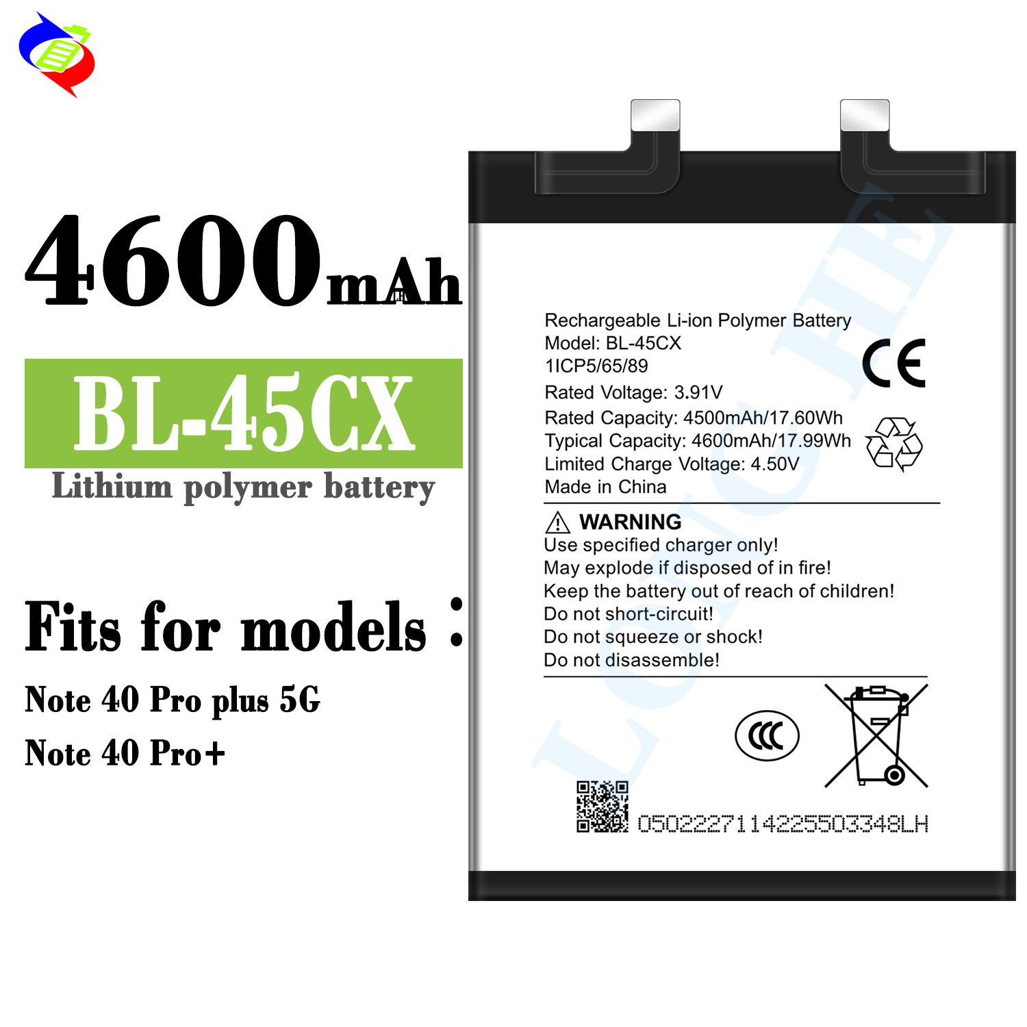 Suitable for Infinix Note 40 Pro Plus 5G Phone Battery BL-45CX