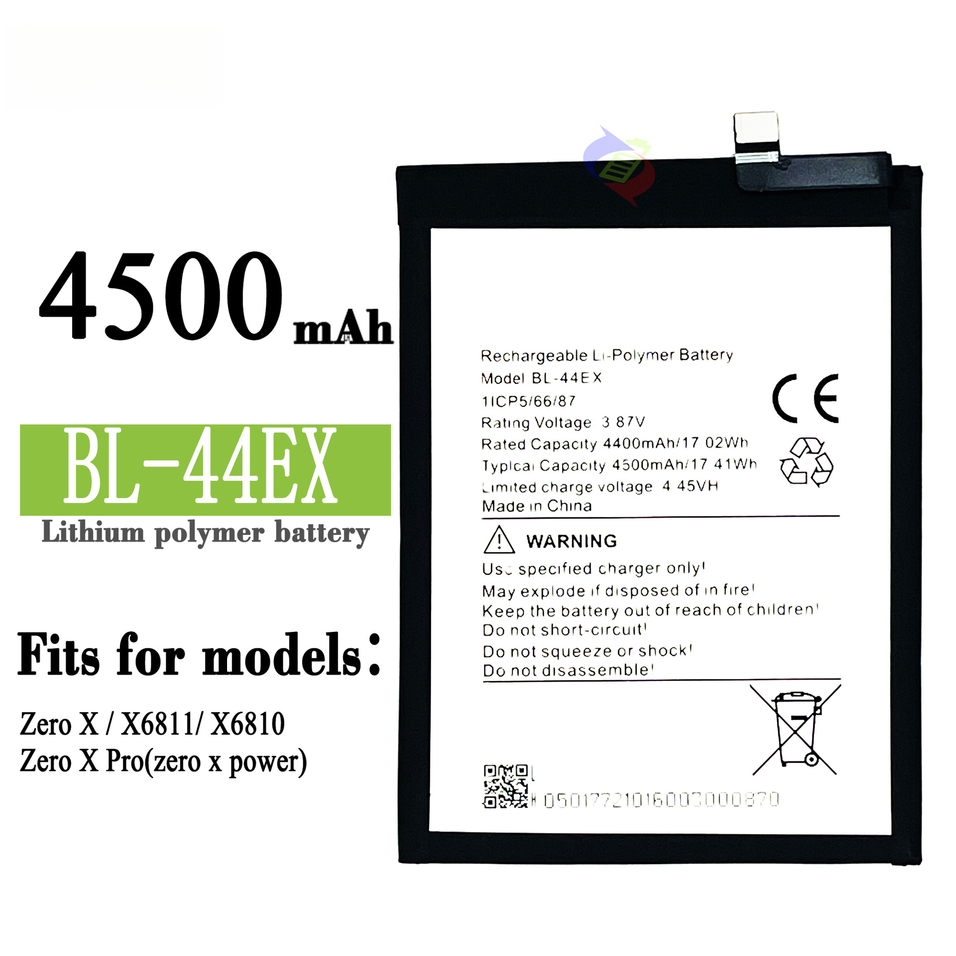 Suitable for Transsion Zeno X/X6811/X6810 Phone Fast Charging Battery BL-44EX