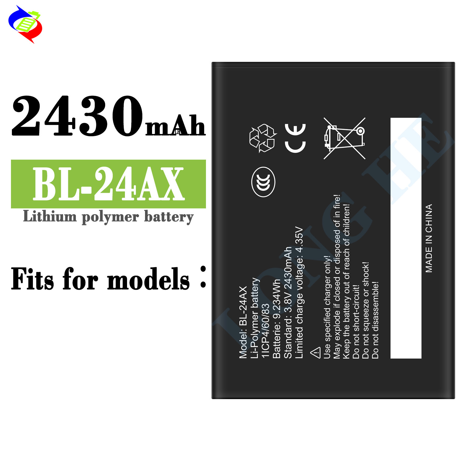 Suitable for Infinix Transsion 2430mAh Mobile Phone Battery BL-24AX Brand New Long Battery Life