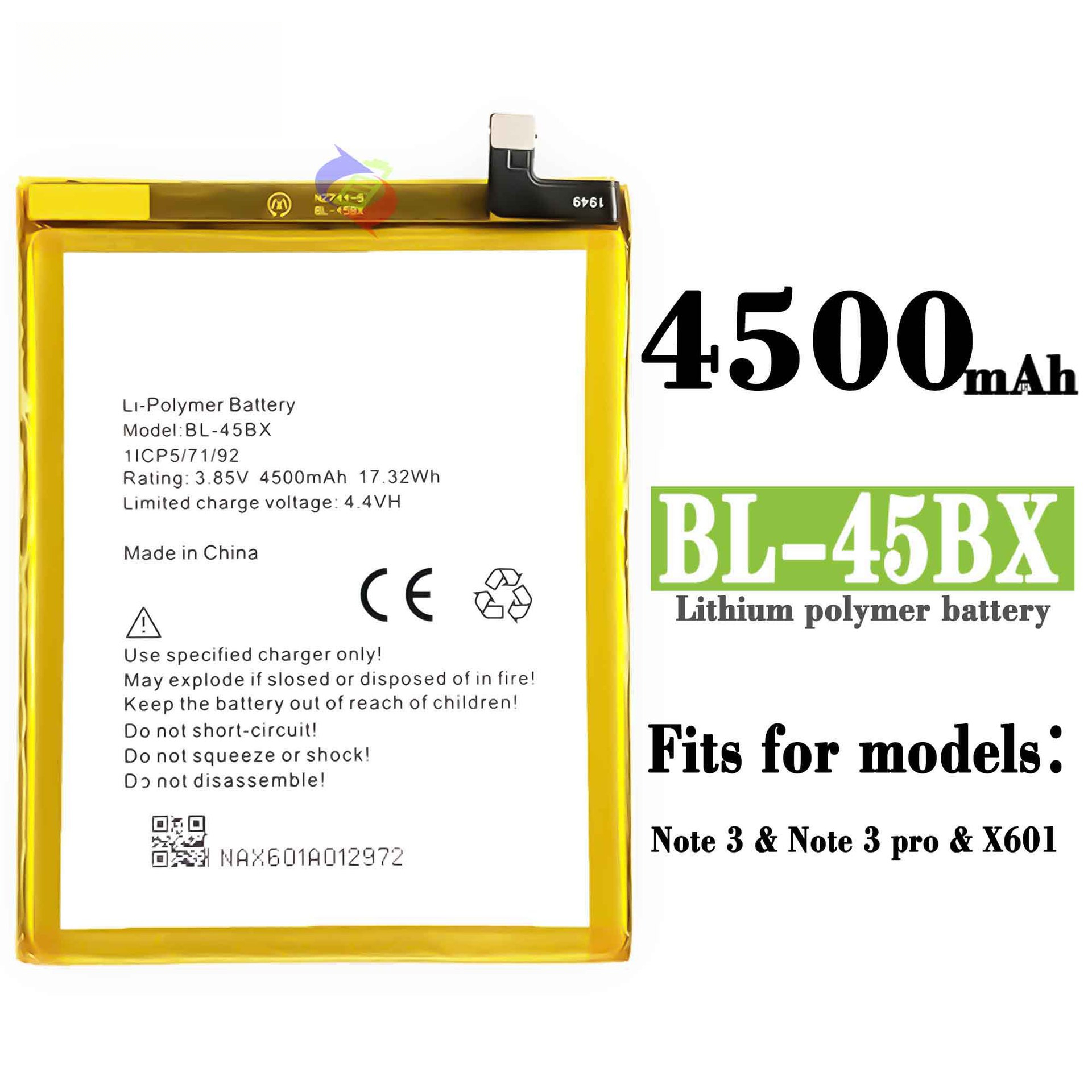 Suitable for Infinix Note 3 X601 Note3 PRO Phone Battery BL45BX 4500mAh Battery