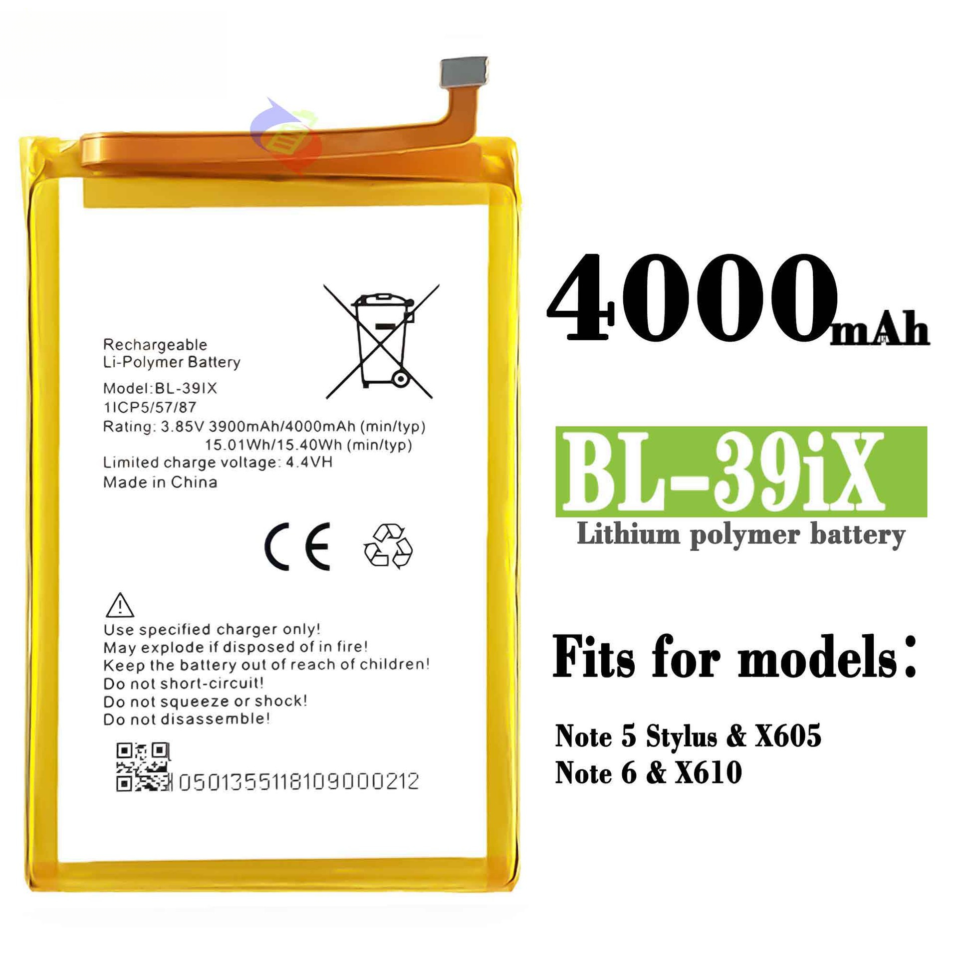 Suitable for Transsion Infinix X605/Note 5 Pro/X610/Note 6 Phones 39iX Battery
