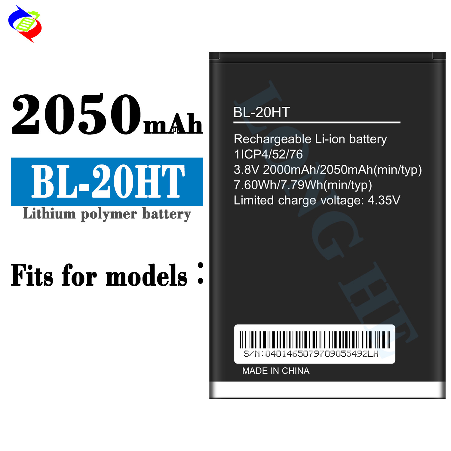 Suitable for Tecno Transsion 2050mAh Brand New Durable Mobile Phone Battery BL-20HT