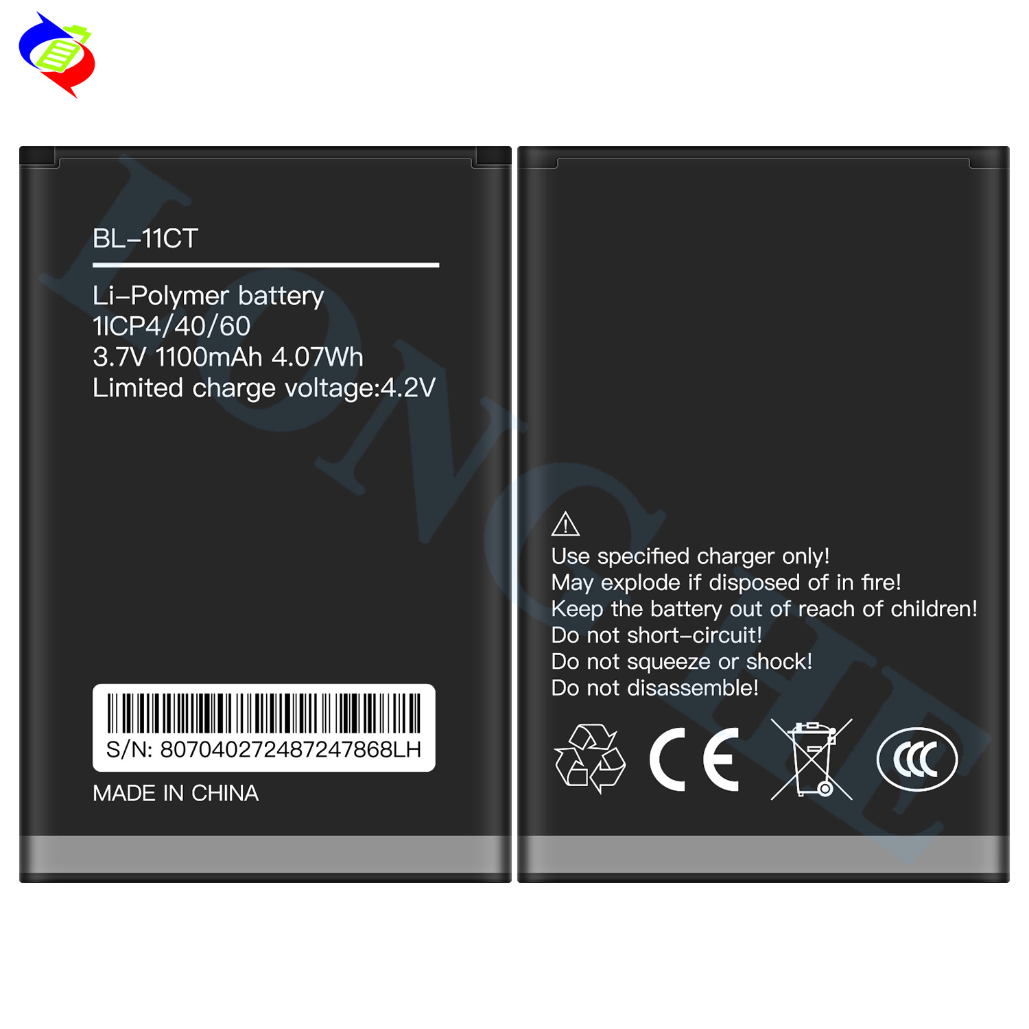Applicable to Tecno Voice Transmission BL-11CT Nev Durable Mobile Phone Rechargeable Battery 1100MAh