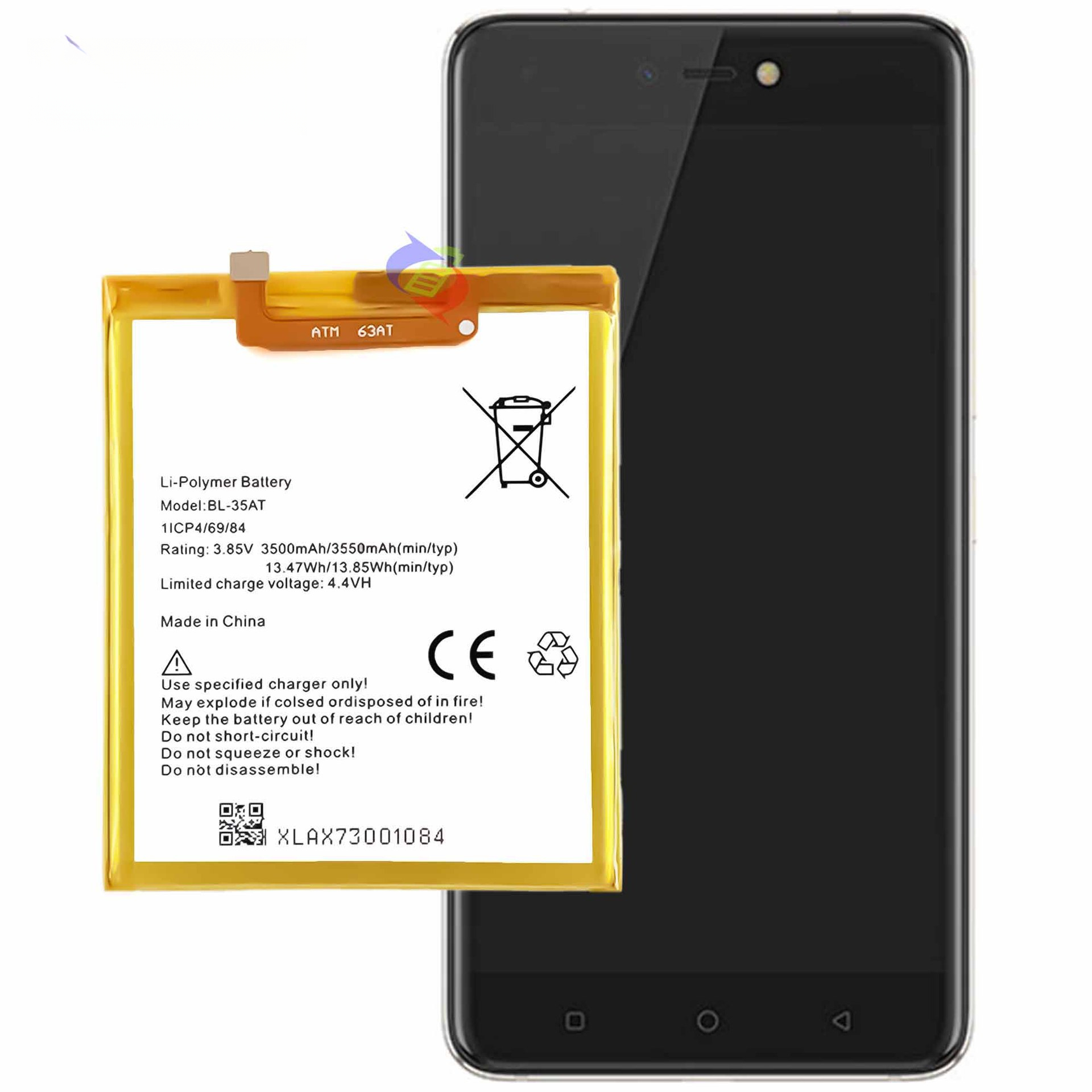 8/AX8/AX7 Phone BL-35AT Built-in Battery Board