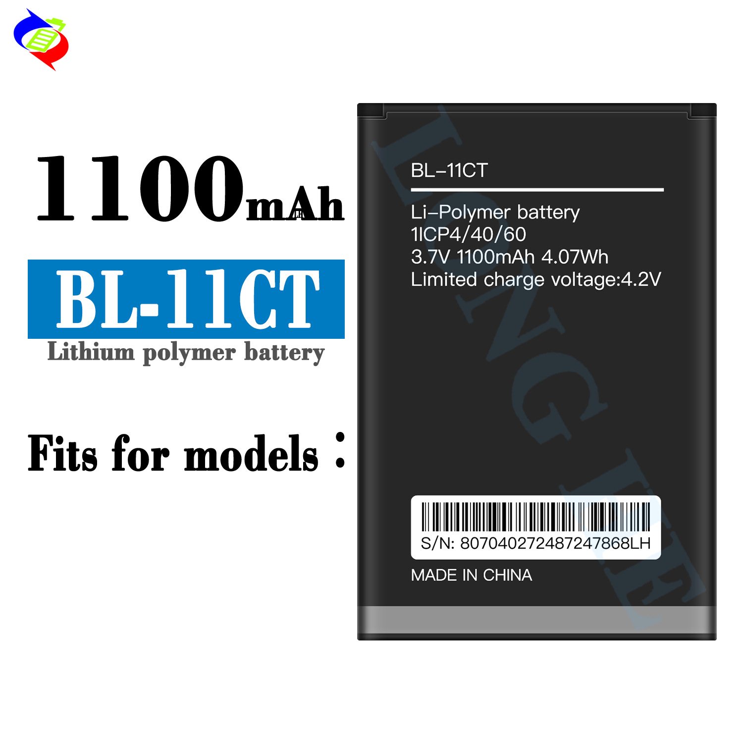 Applicable to Tecno Voice Transmission BL-11CT Nev Durable Mobile Phone Rechargeable Battery 1100MAh