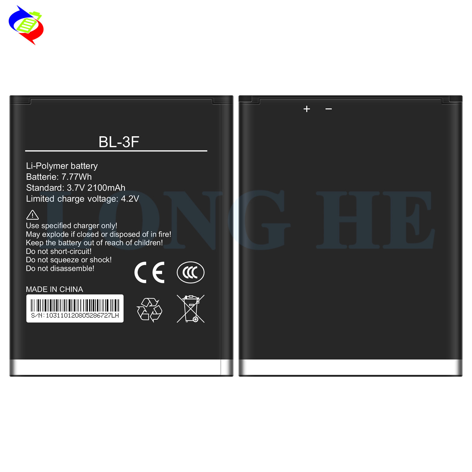 Applicable to Tecno Voice Transmission Mobile Phone Rechargeable Battery BL-3F External Brand New Durable Long Battery Life