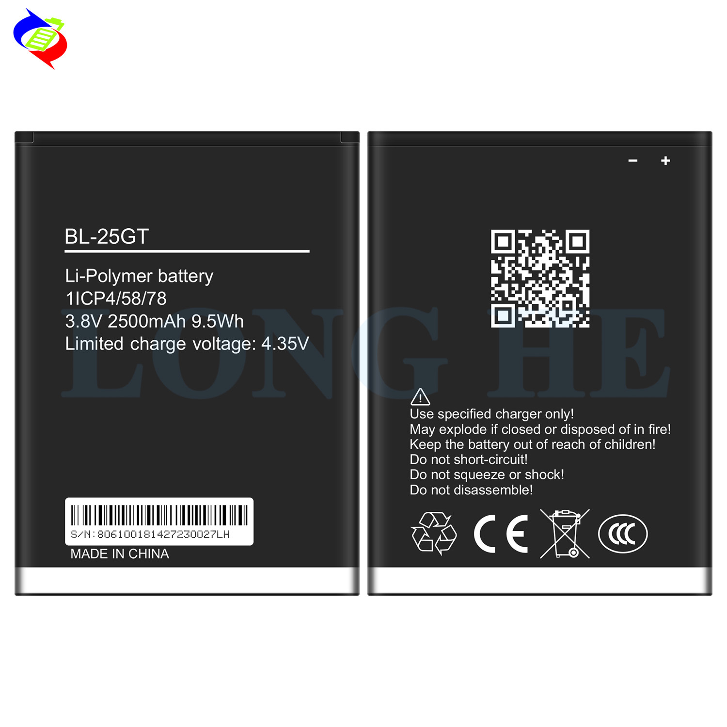 Suitable for Tecno N9/N9S Brand New BL-25GT Mobile Phone Battery 2500mAh