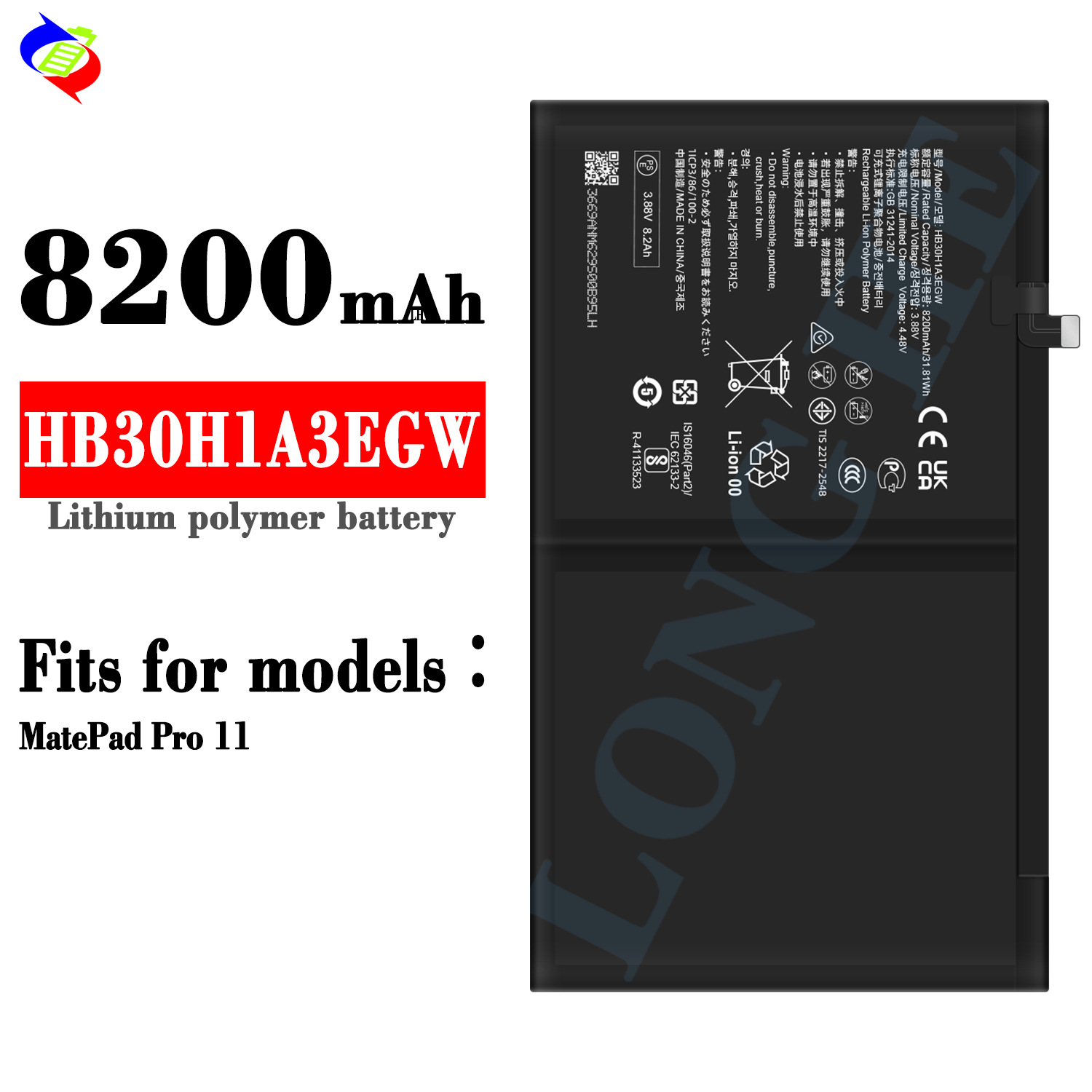 Suitable for Huawei MatePad Pro 11 Tablet Battery HB30H1A3EGW Brand New Durable