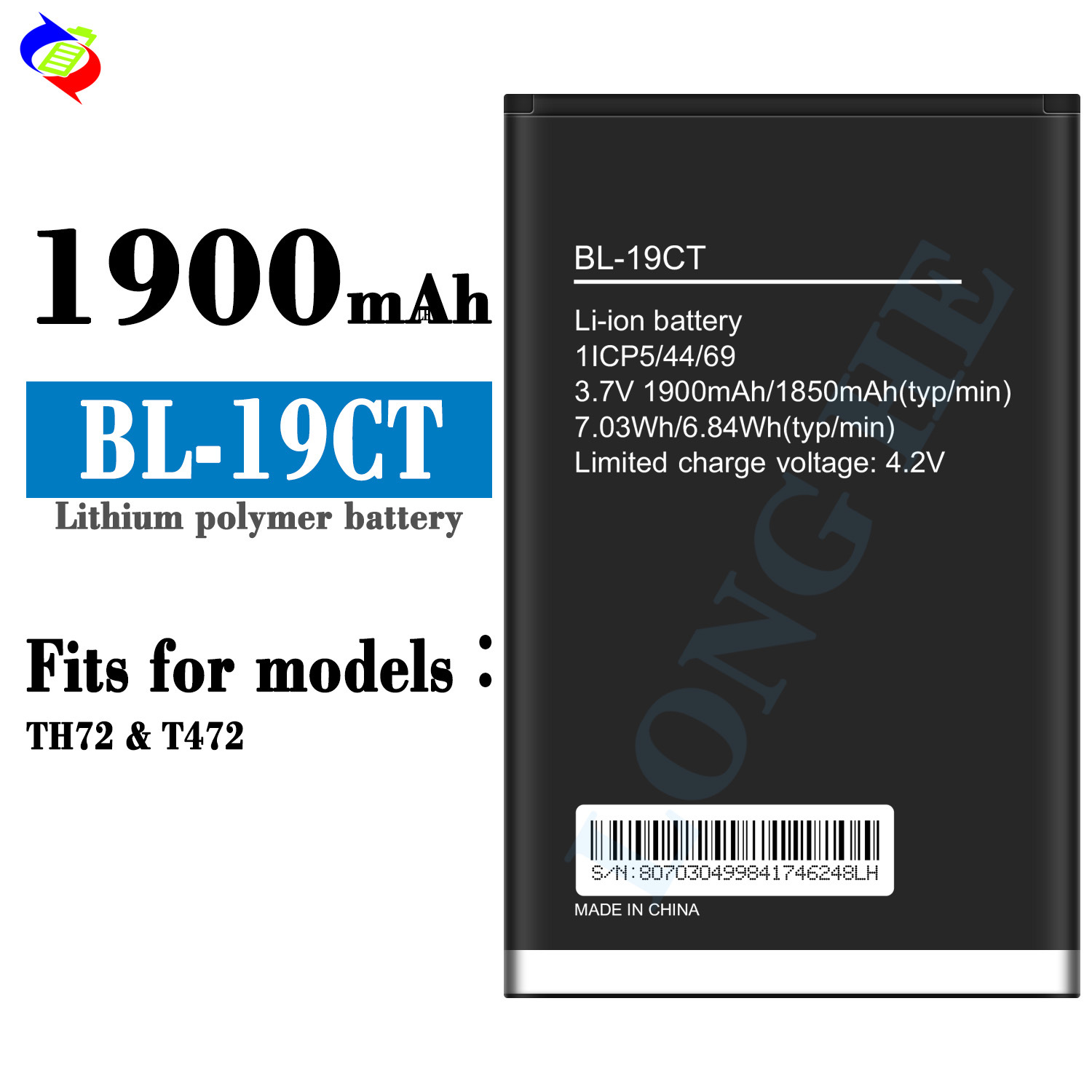 Applicable to Tecno Voice Transmission Th72/T472 New Durable Mobile Phone Battery BL-19CT