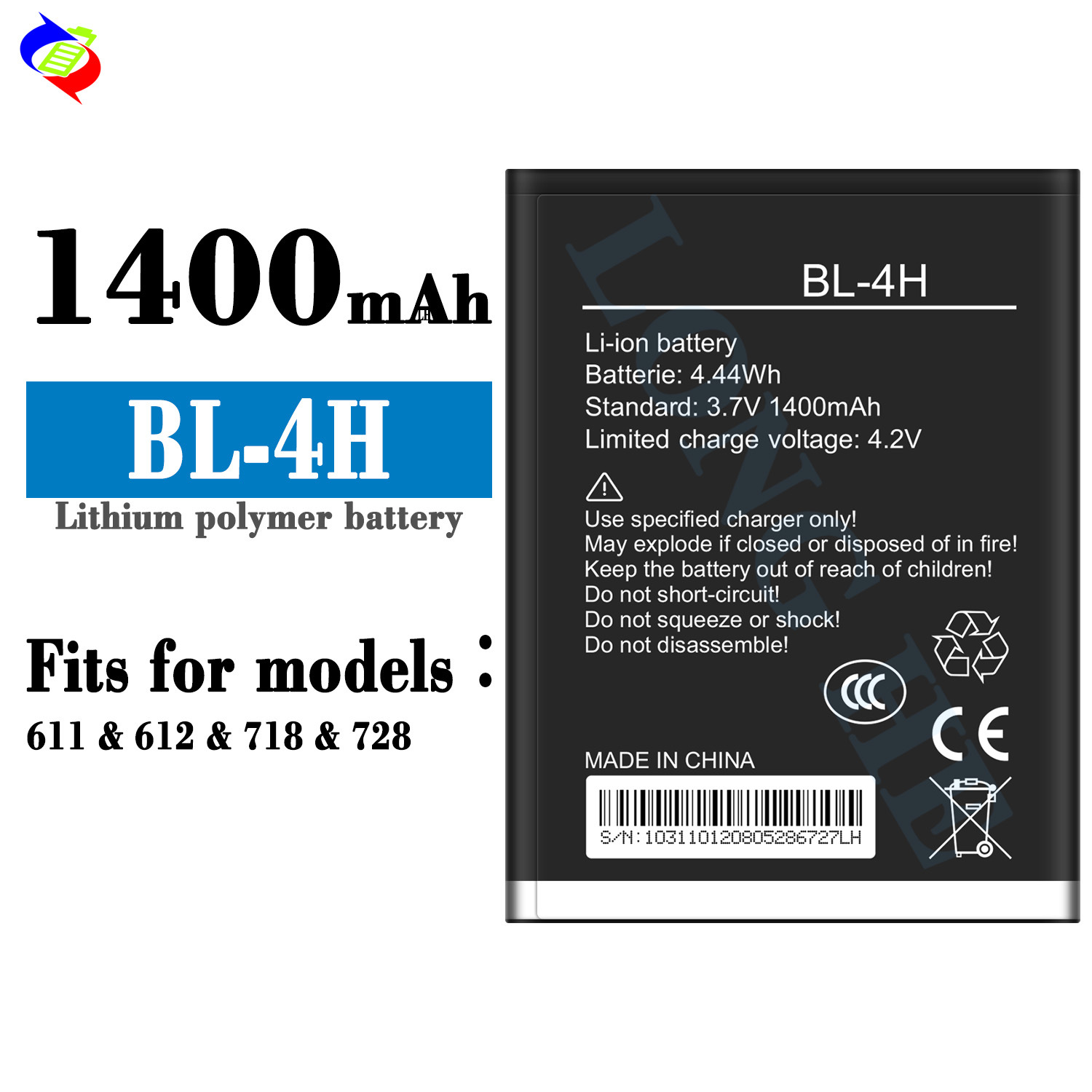 Suitable for Tecno BL-4H Brand New Mobile Phone Battery 611/612/718/728