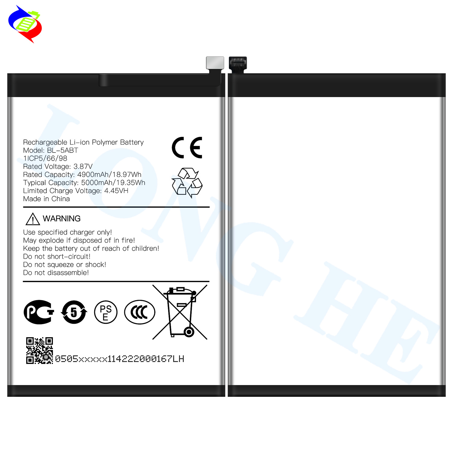 Suitable for Tecno BL-5ABT Phone Battery 5000mAh Large Capacity Brand New