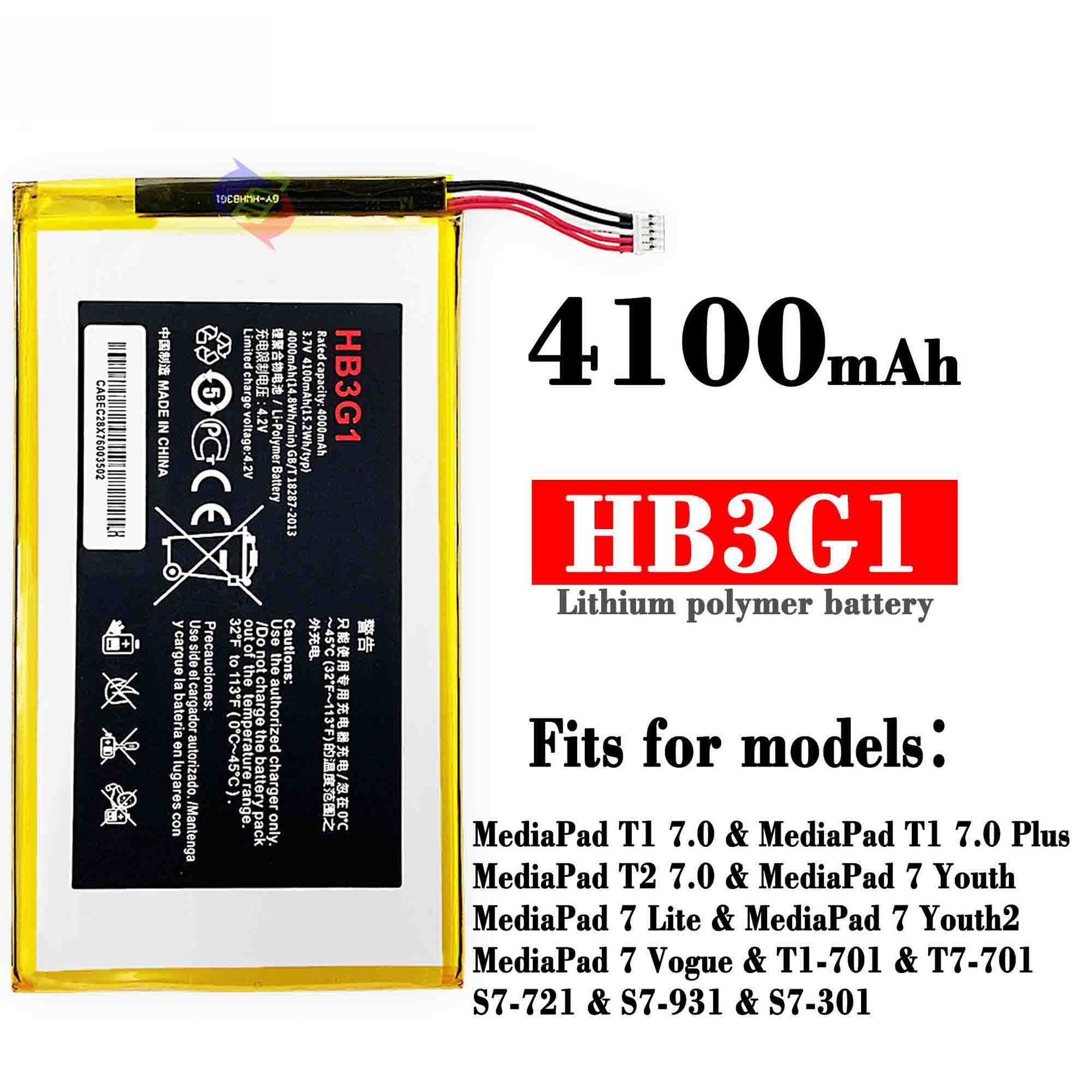 Suitable for Huawei Tablet Battery T1/T2 7.0/7youth HB3G1 Built-in Battery Board 4100mAh