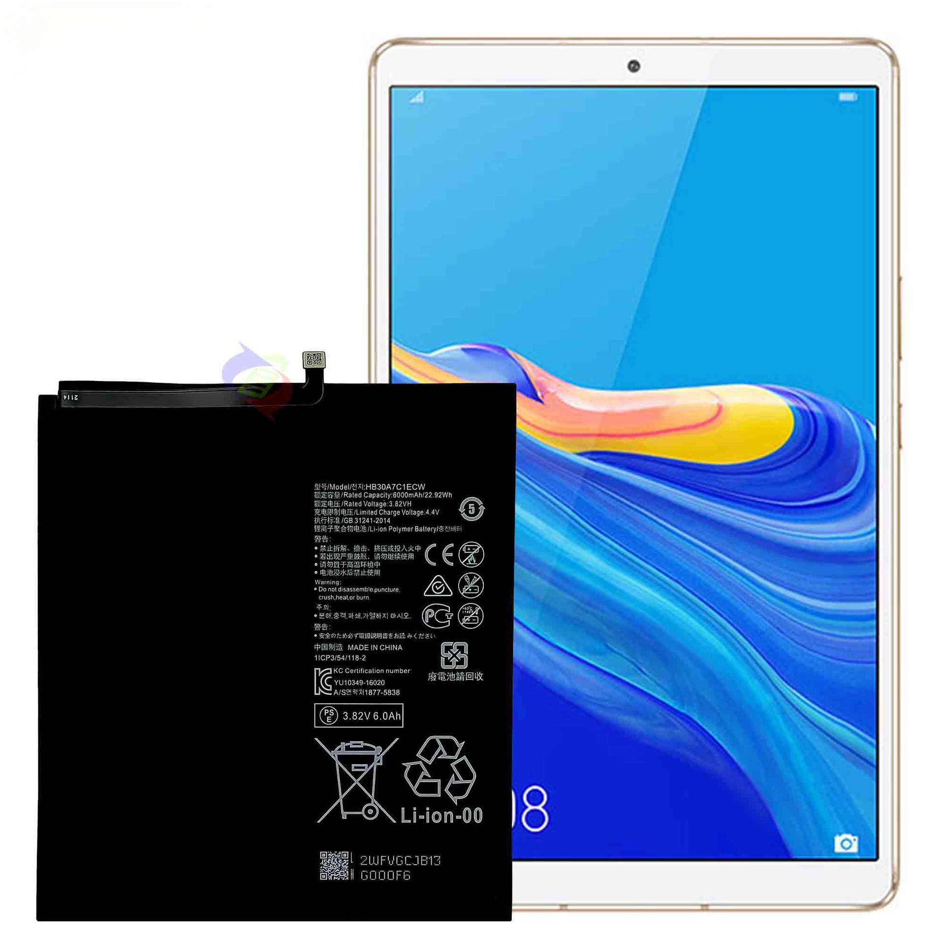 Suitable for Huawei M6 8.4inch VRD-AL09 Large Capacity Tablet Battery HB30A7C1ECW