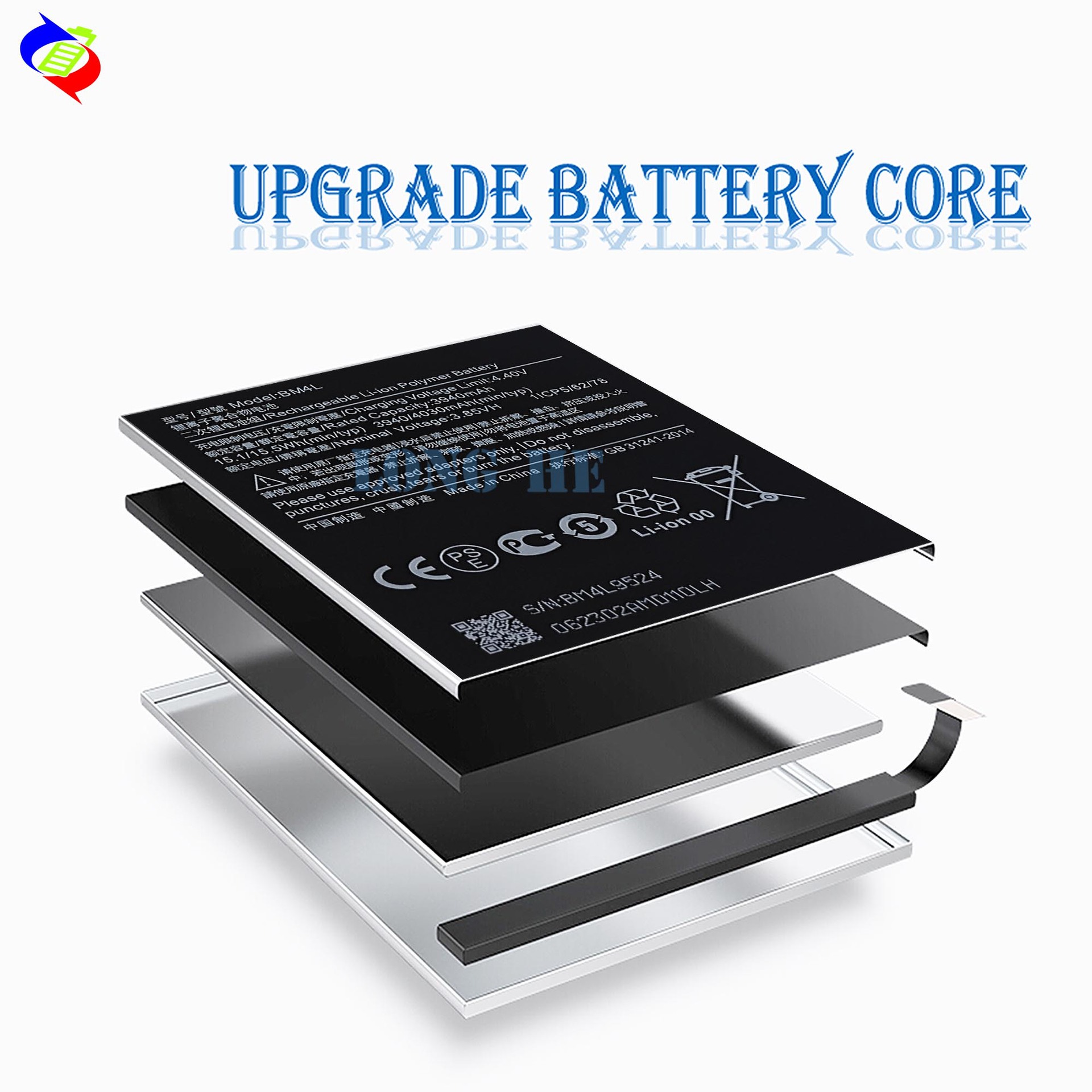 Suitable for Xiaomi Redmi Phone Battery Large Capacity Built-in BM4L Circuit Board 4030mAh