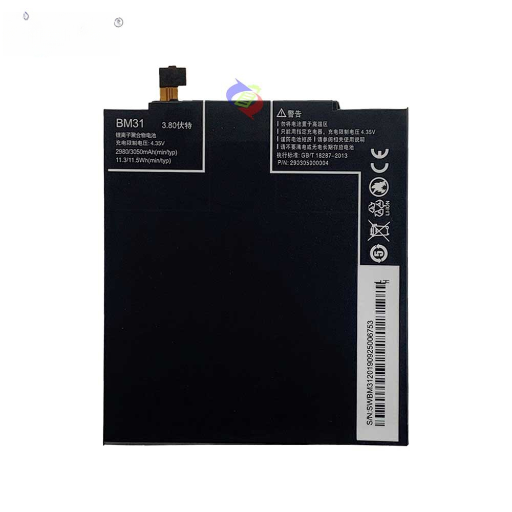 Suitable for Xiaomi 3 Phone Battery Large Capacity Mi 3 Brand New Battery BM31 3050mAh