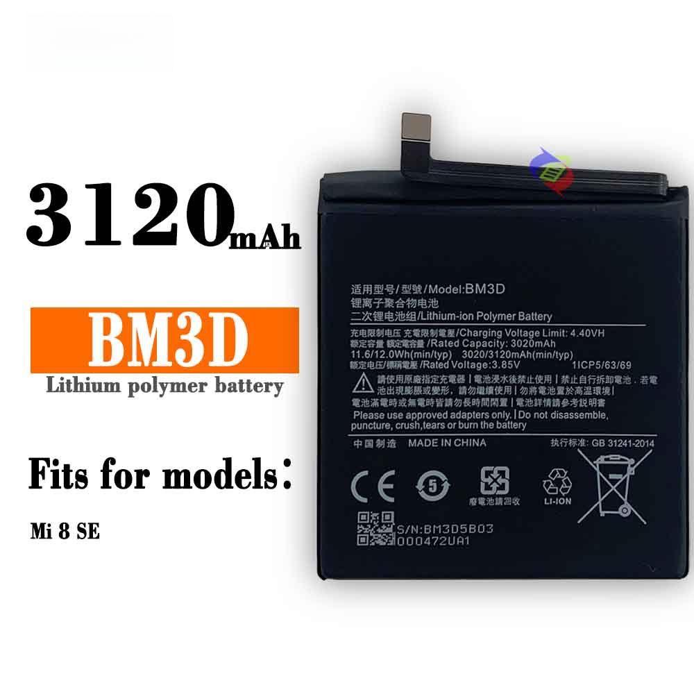 Applicable to MIUI Xiaomi 8 Se Mobile Phone Battery Bm3d Large Capacity New Battery 8se