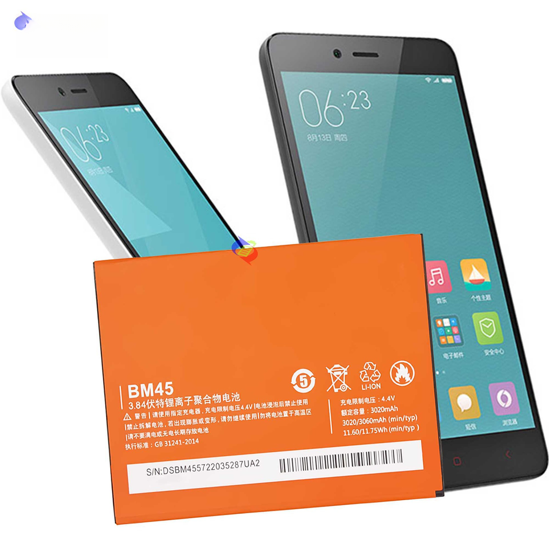 Suitable for Xiaomi Note 2/Note 2 Prime Large Capacity Mobile Phone Rechargeable Battery BM45