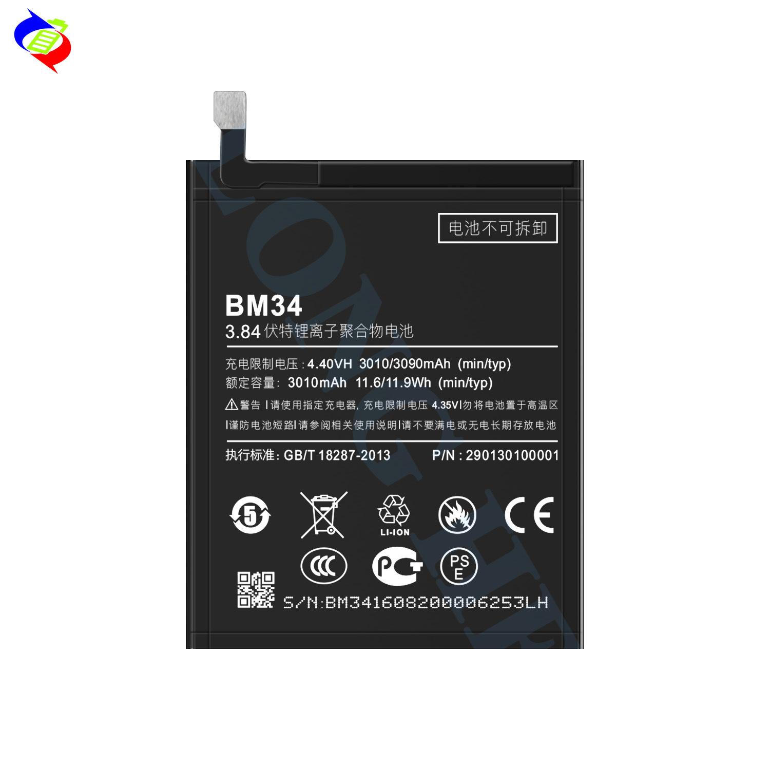 Suitable for Xiaomi Note Pro Brand New Phone Battery BM34 Built-in Circuit Board 3090mAh