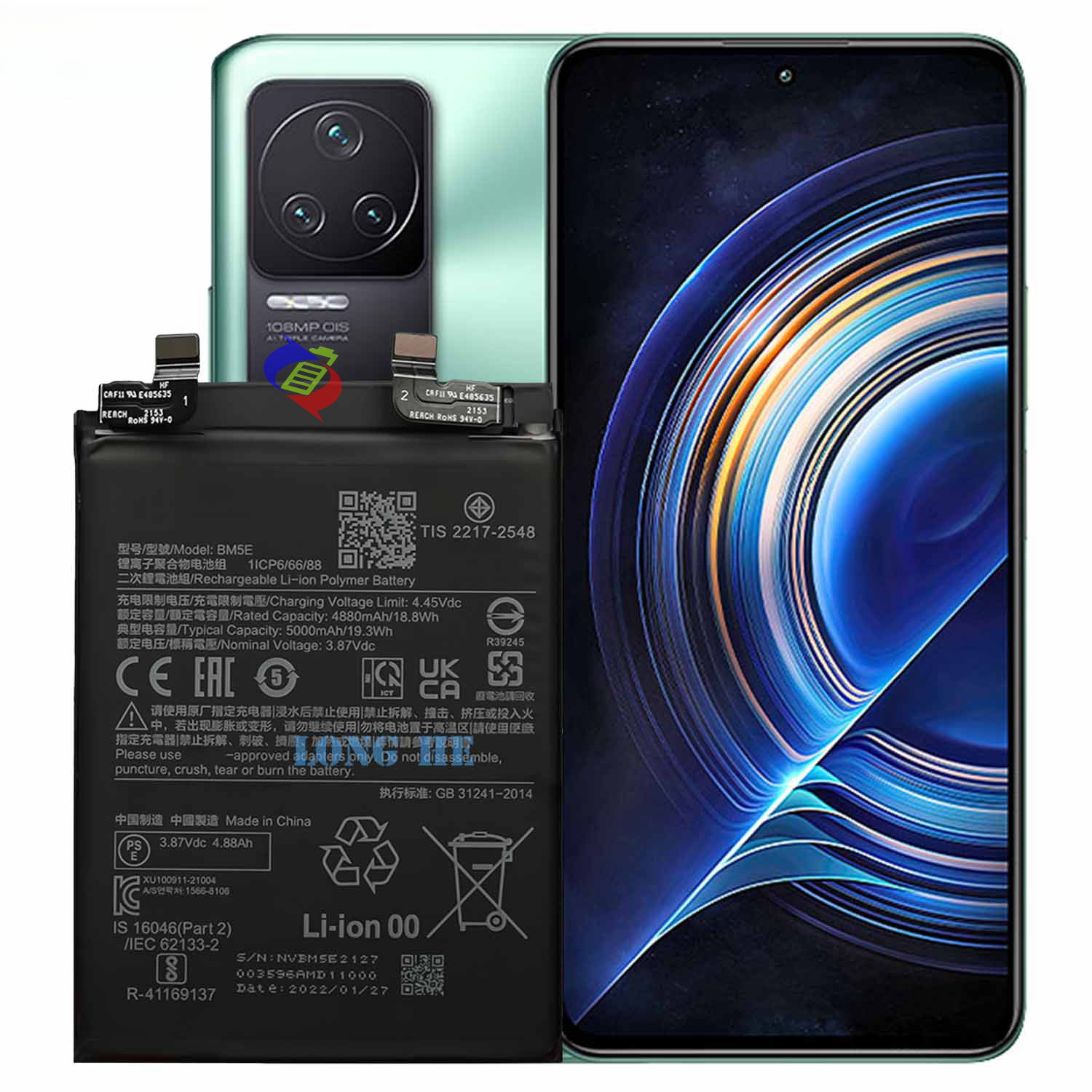 Suitable for Xiaomi K50 Pro Phone Battery BM5E Built-in Circuit Board Large Capacity 5000mAh