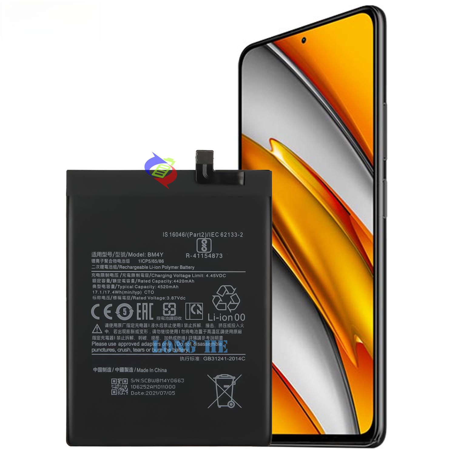 Suitable for Xiaomi Poco F3/K40/K40Pro BM4Y Phone Battery 4520mAh