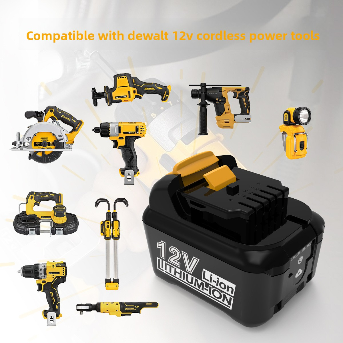12V Power Tools Lithium Battery DCB120 Cordless Drill Tool Spare Battery Accessories