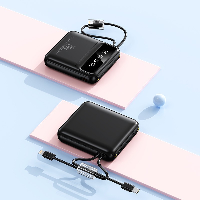 Built-in Cable Power Bank 3C Certification 20000mAh Ultra Large Capacity Portable Mobile Power Supply