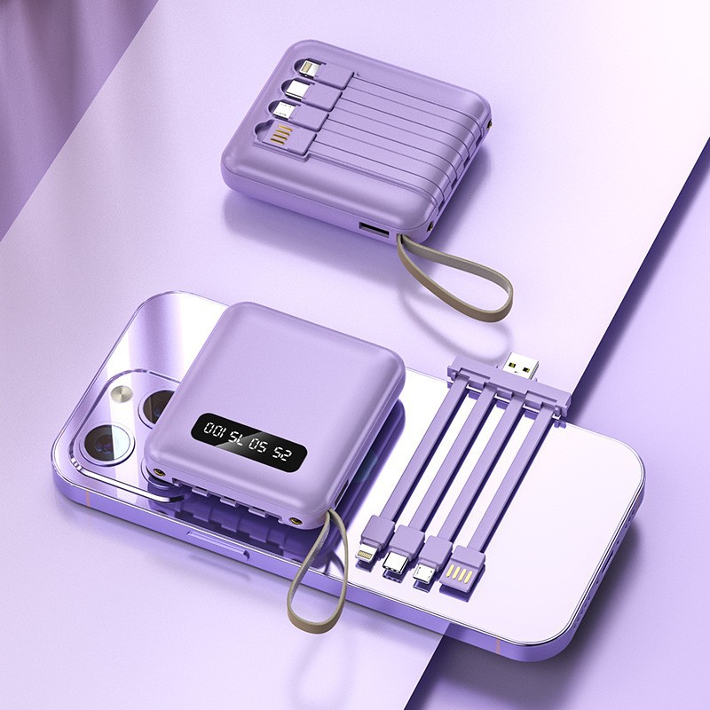 20000mAh Large Capacity Mini Power Bank Compact Portable Mobile Power Supply