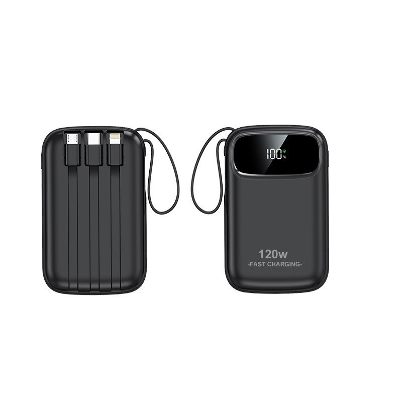 3C Certified Super Fast Charging Power Bank New Model 20000mAh Ultra Large Capacity with Cable High Power Mobile Power Supply