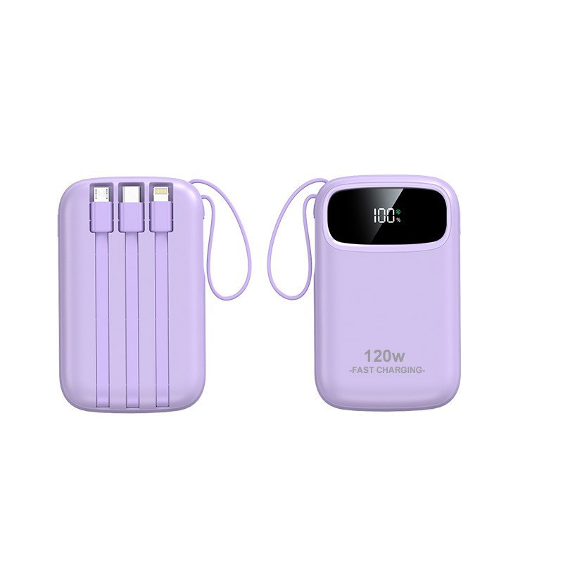 3C Certified Super Fast Charging Power Bank New Model 20000mAh Ultra Large Capacity with Cable High Power Mobile Power Supply