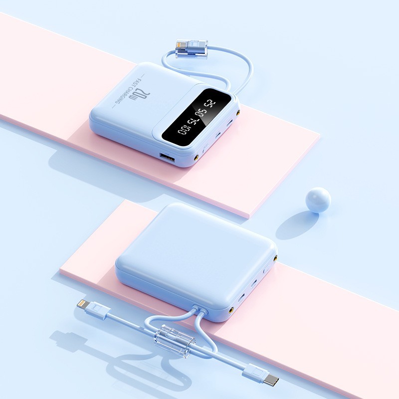 Built-in Cable Power Bank 3C Certification 20000mAh Ultra Large Capacity Portable Mobile Power Supply