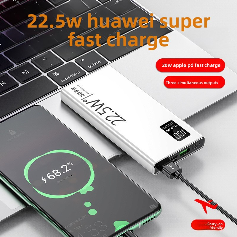 3c certified 22.5W super fast power bank 20000 mAh portable outdoor power bank