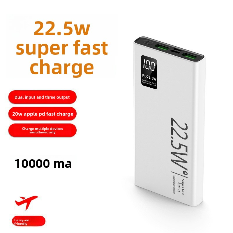 3c certified 22.5W super fast power bank 20000 mAh portable outdoor power bank