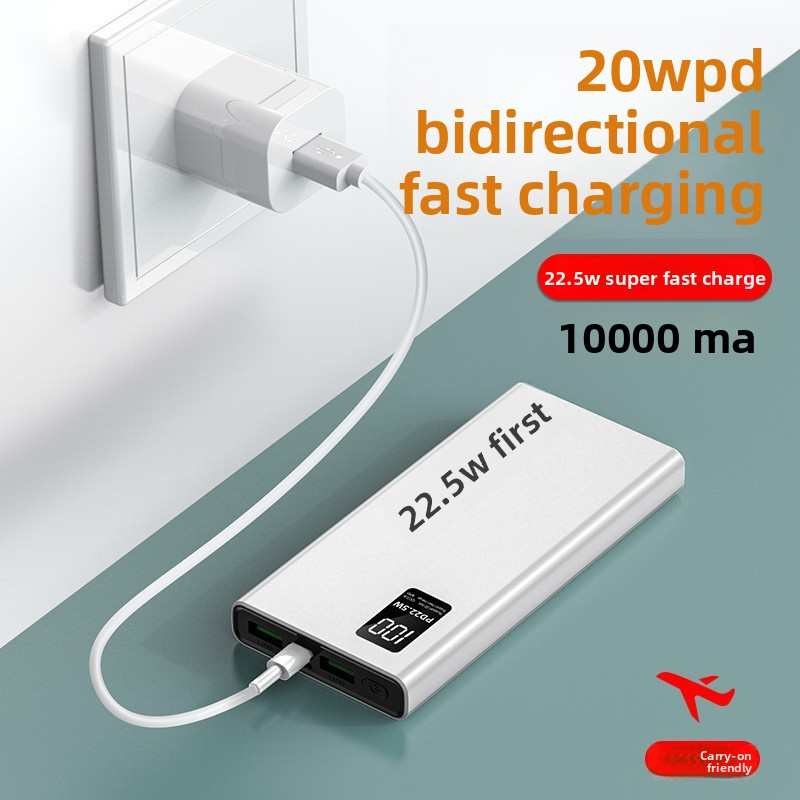 3c certified 22.5W super fast power bank 20000 mAh portable outdoor power bank