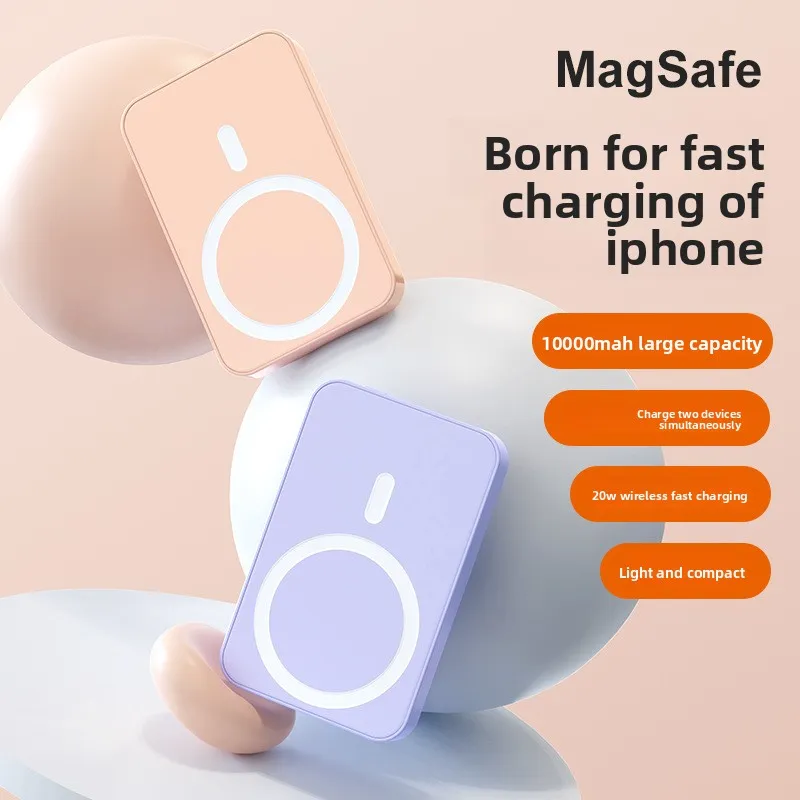 Magsafe magnetic wireless power bank, solar power bank