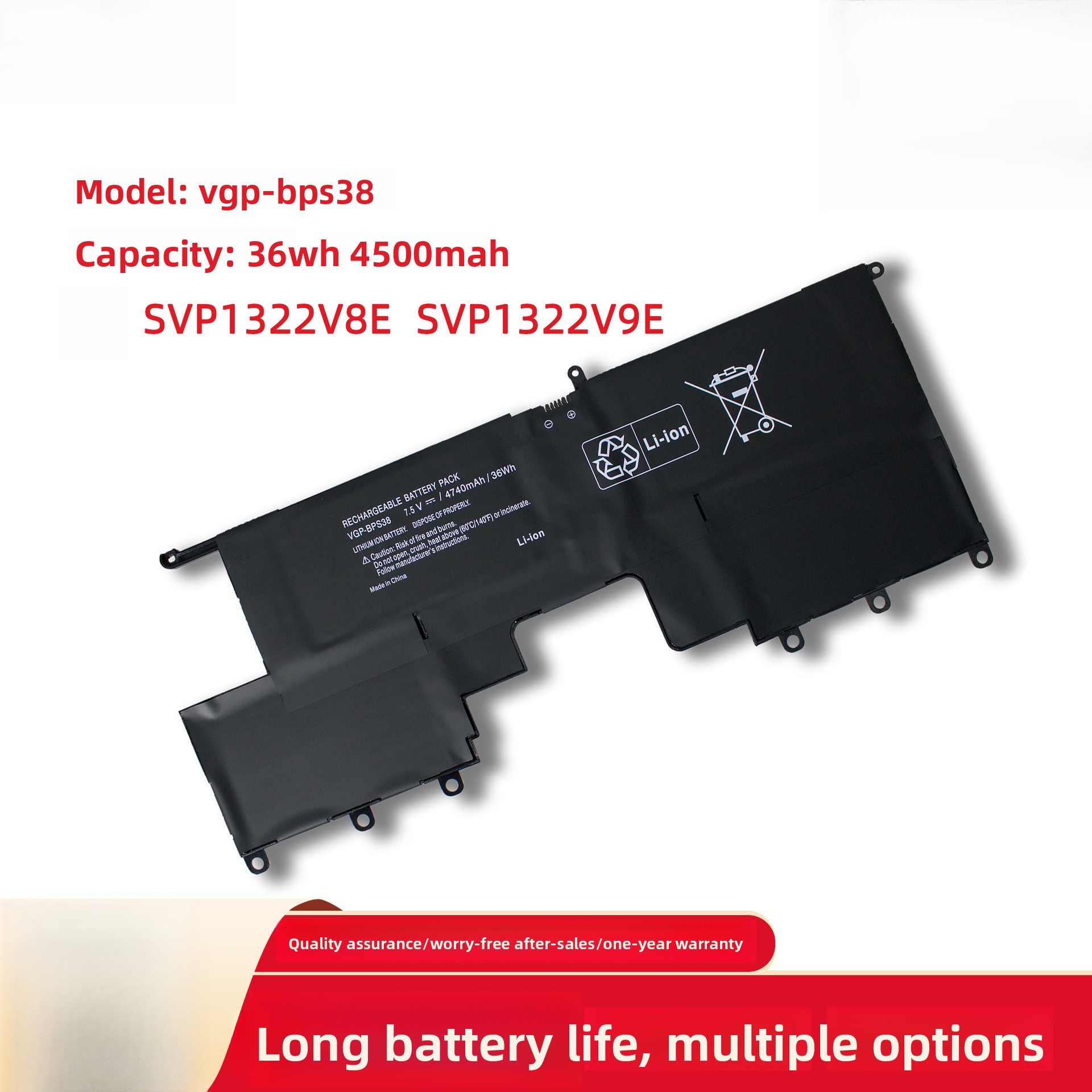 Suitable for Sony SVP132A1CL SVP13 PRO11 PRO13 VGP-BPS38 Laptop Battery