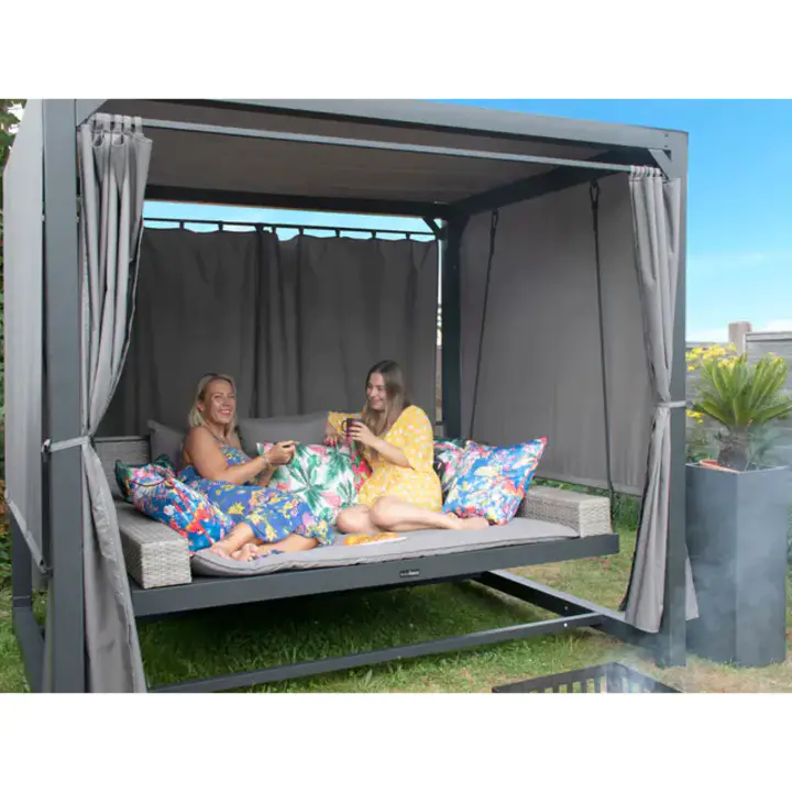 【Home&Garden】Family Sofa Swing Bed, Sunscreen with Swing Shed