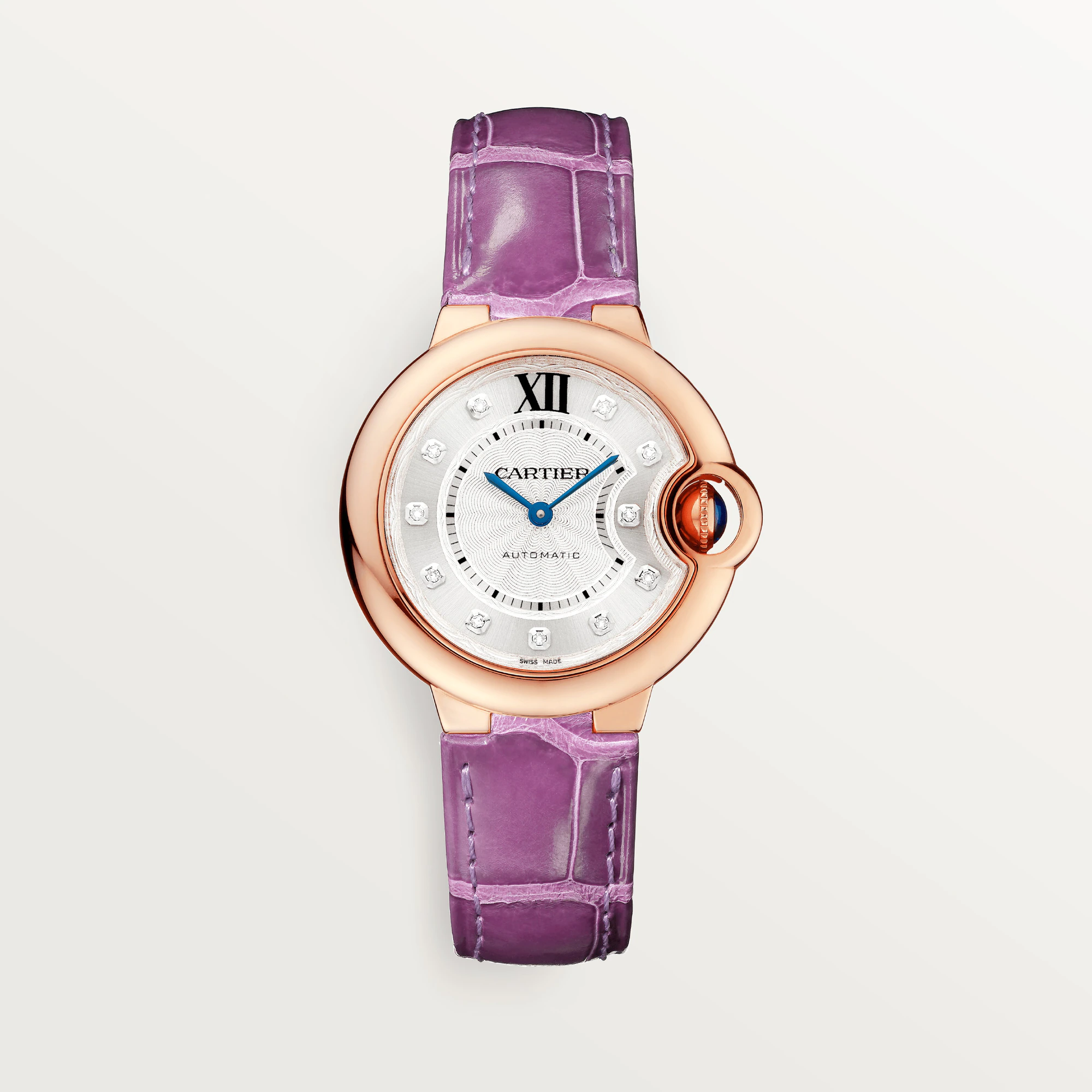 Cartier Ballon Bleu 18K Rose Gold & Diamonds Ladies Watch, WE902063