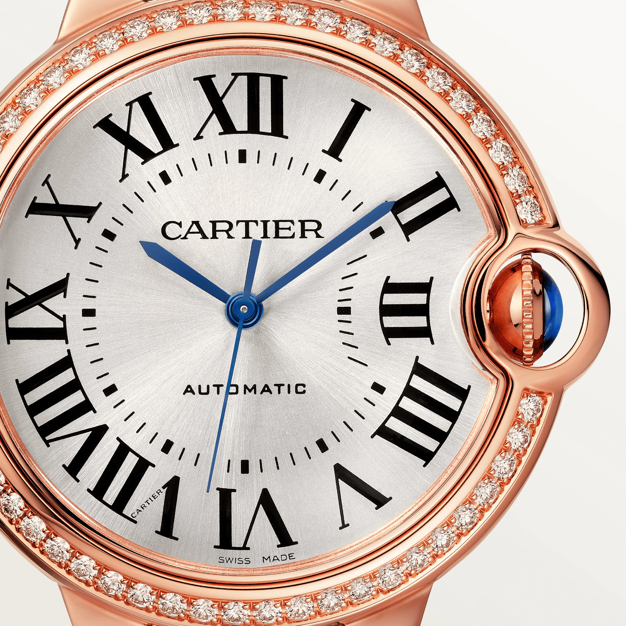 Cartier Ballon Bleu 36mm 18K Rose Gold & Diamond Lady’s Watch, WJBB0034