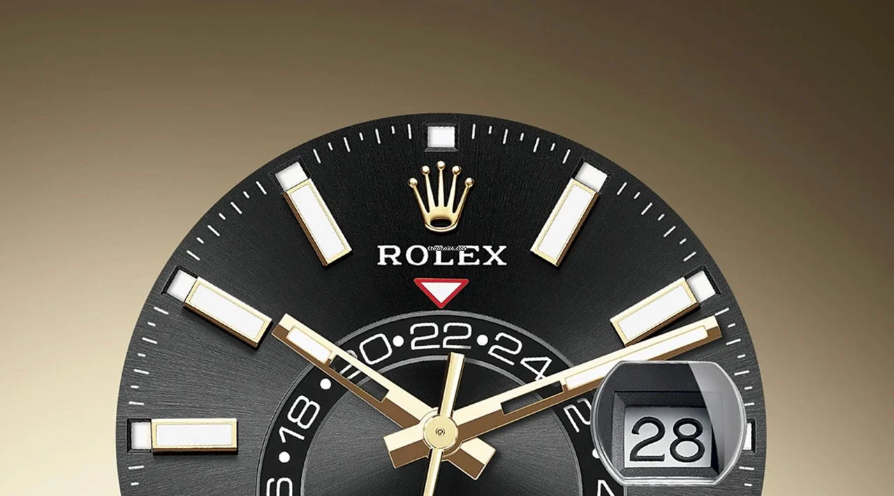 Rolex Sky-Dweller Gold 42 mm Black Index Dial Oyster Bracelet