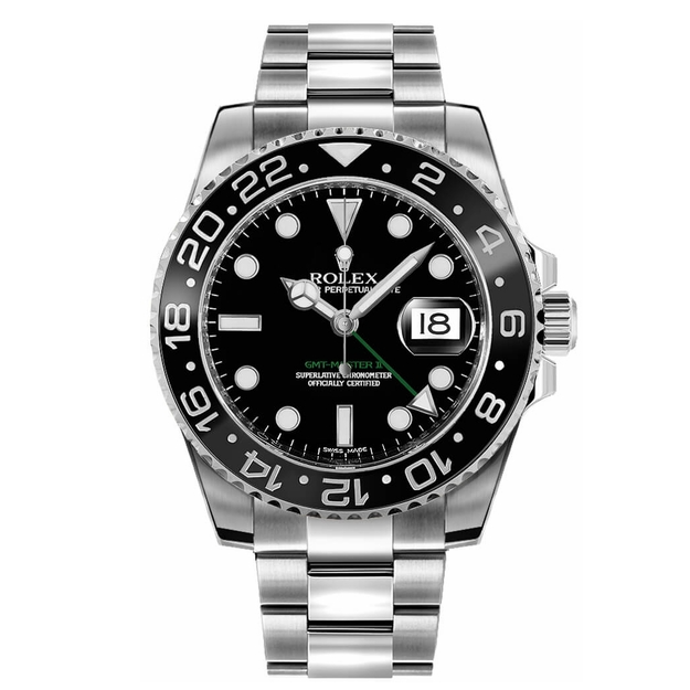 Rolex GMT-Master II Black Dial Oystersteel Men's Watch 116710LN-0001