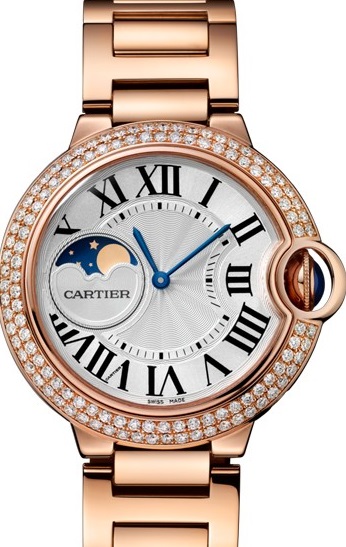 Cartier Ballon Bleu 37 mm 18K Rose Gold & Diamond Lady’s Watch, WJBB0025