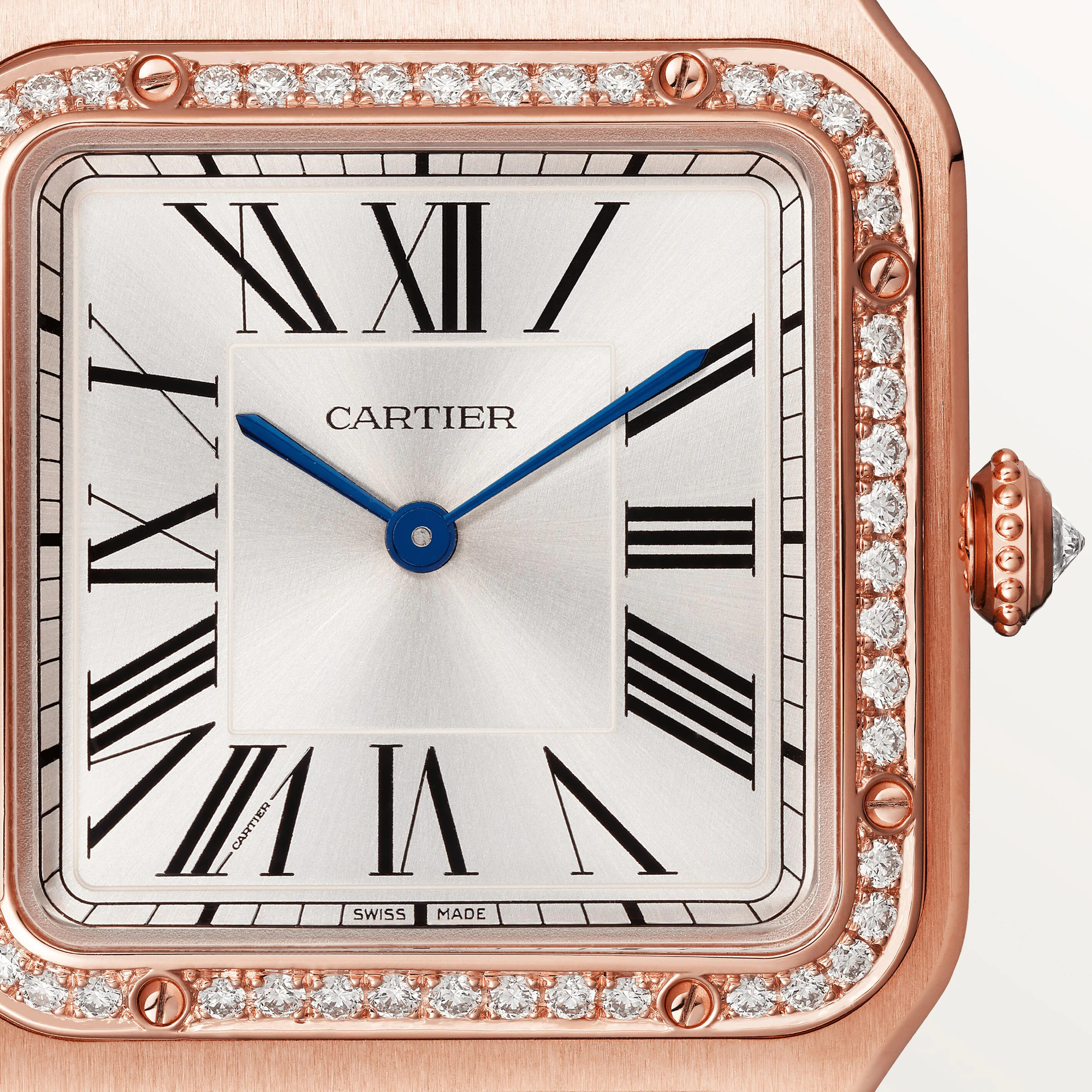 Cartier Santos 18K Rose Gold & Diamonds Lady’s Watch, WJSA0017