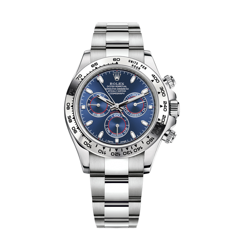 Rolex Cosmograph Daytona 18k White Gold Blue Dial 116509-0071