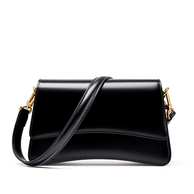 2025 new versatile shoulder messenger bag cowhide high-quality niche baguette bag high-end underarm bag women's bag