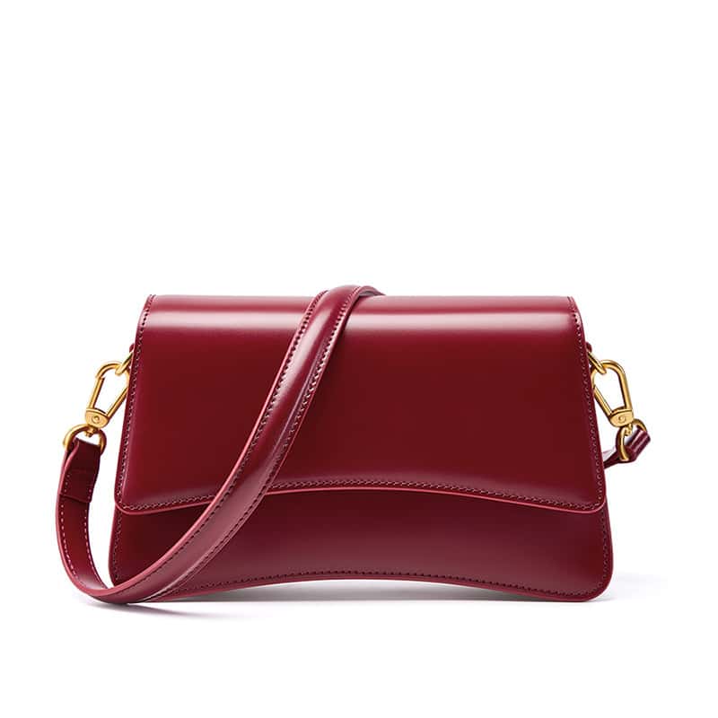 2025 new versatile shoulder messenger bag cowhide high-quality niche baguette bag high-end underarm bag women's bag