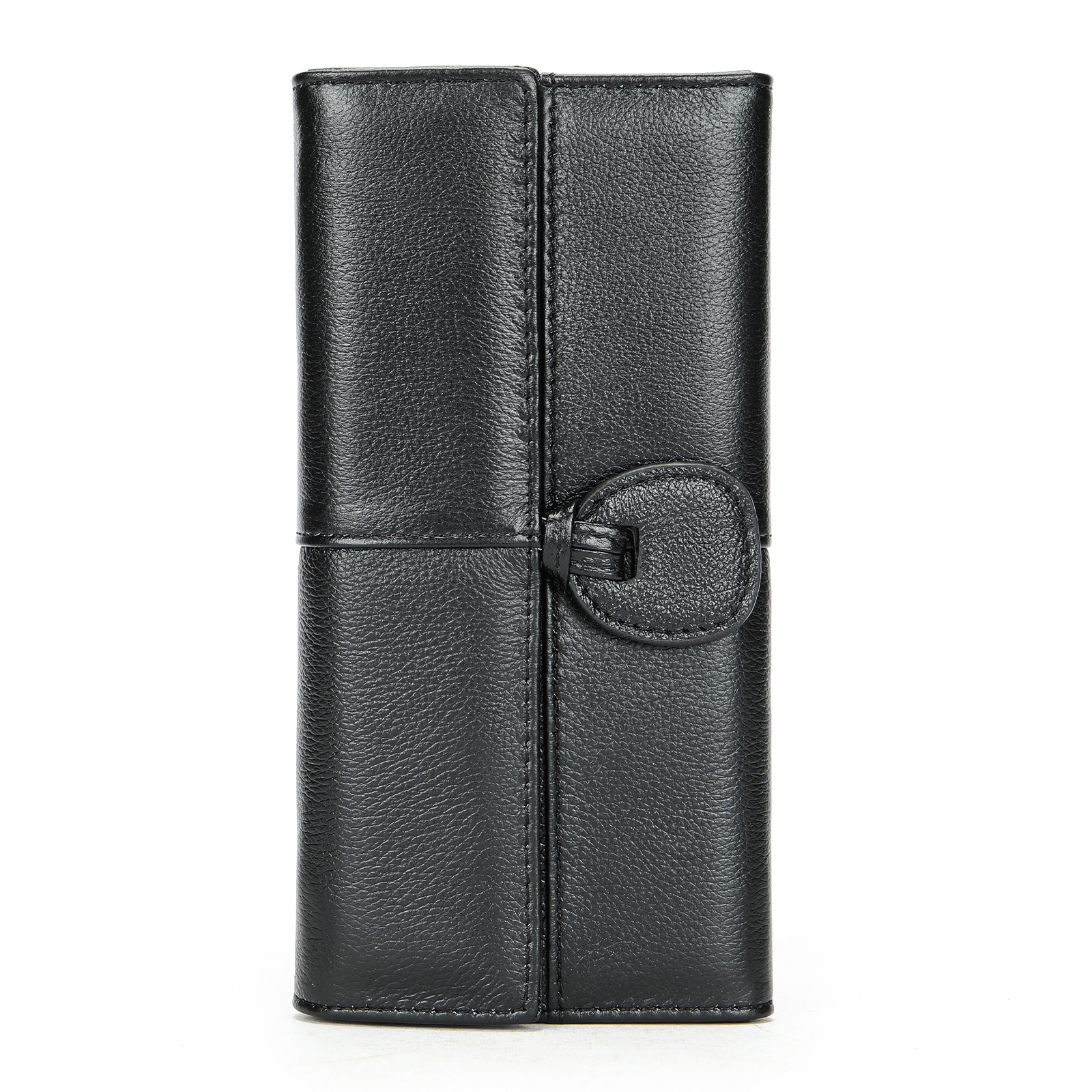 Genuine Leather Long Wallet Wholesale Large Capacity Multi Card Position Simple Fashion Head Layer Cowhide Ladies Clutch Bag