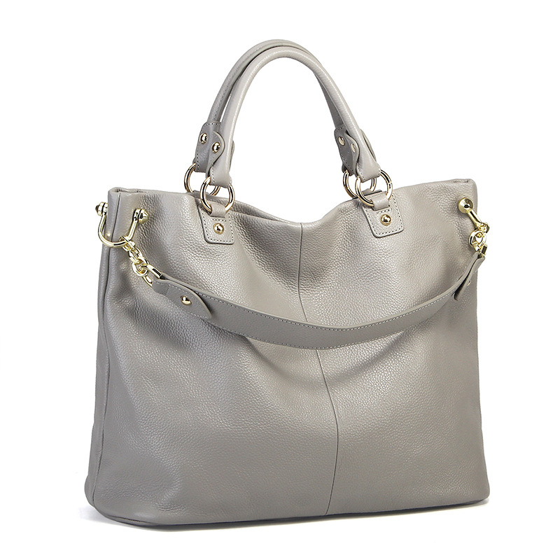 Women's head layer cowhide large capacity handheld shoulder bag Europe and the United States fashion bags